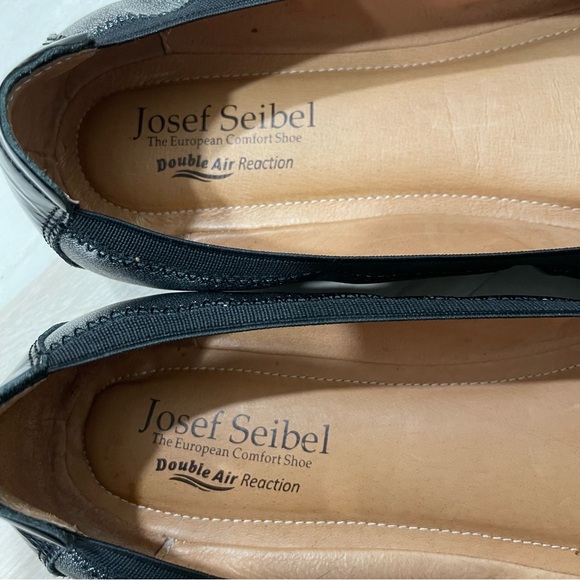Joseph Siebel Women’s Size 40 (9-9.5) Black Silver Flat Leather Pippa 07 - Picture 8 of 8